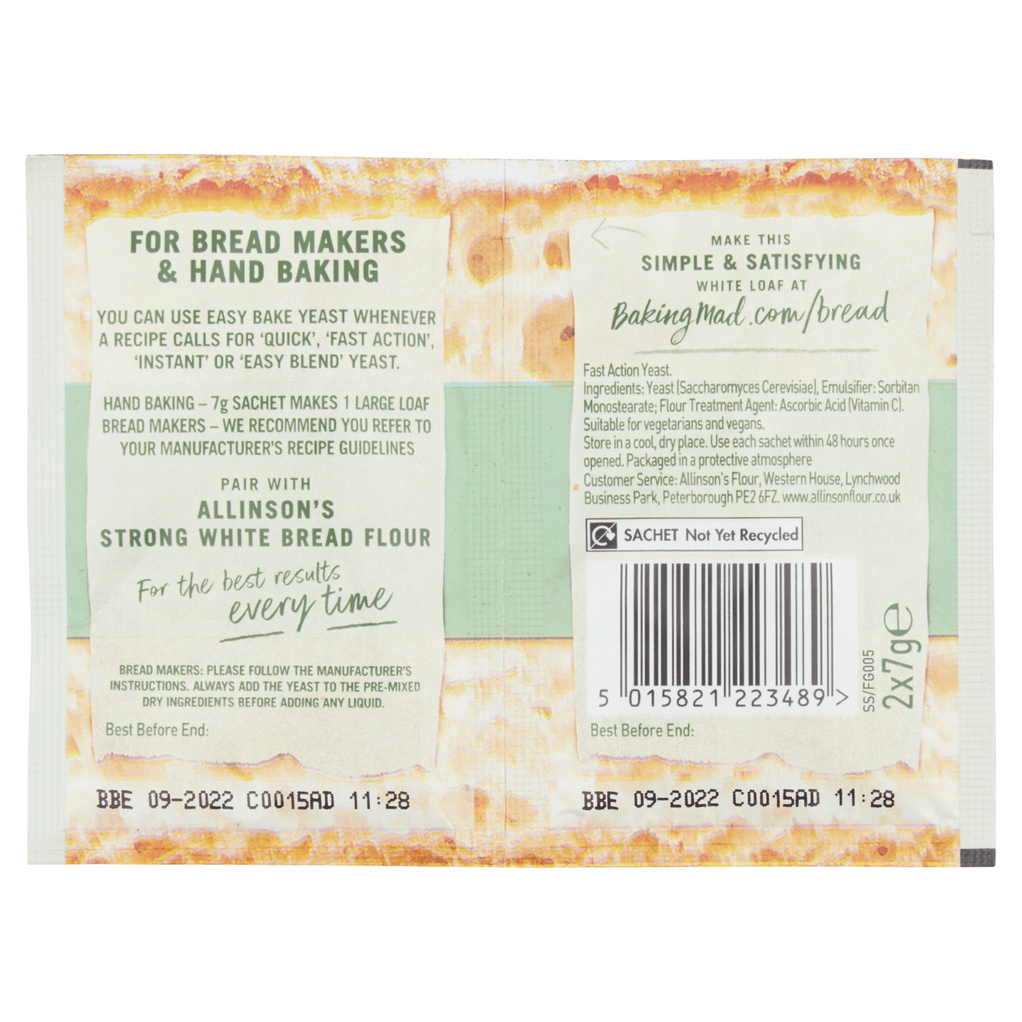 Allinson's Yeast 2 x 7g - UK Food & Drink - 5015821223489