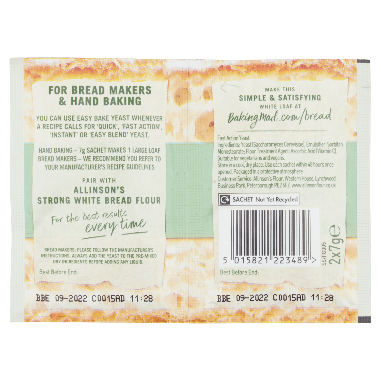 Allinson's Yeast 2 x 7g - UK Food & Drink - 5015821223489