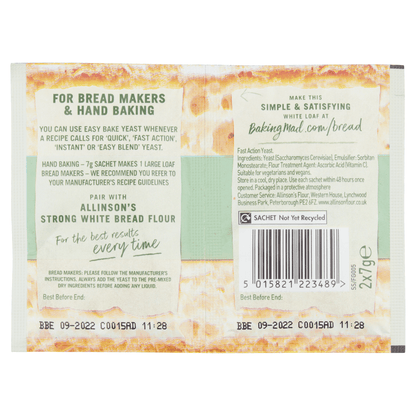 Allinson's Yeast 2 x 7g - UK Food & Drink - 5015821223489