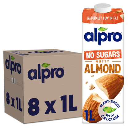 Alpro No Sugars Nutty Almond 1L - UK Food & Drink - 5411188112709