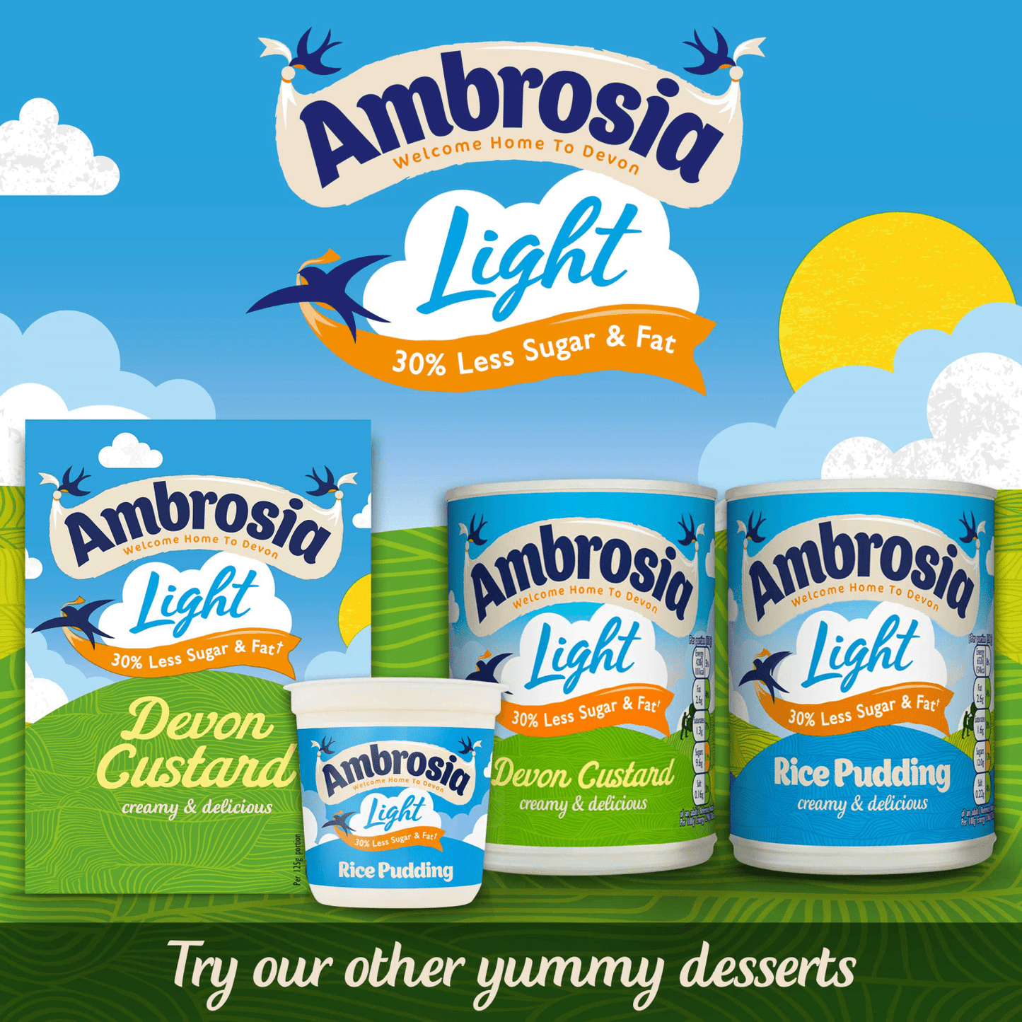 Ambrosia Low Fat Custard Can 400g - UK Food & Drink - 5000354800887