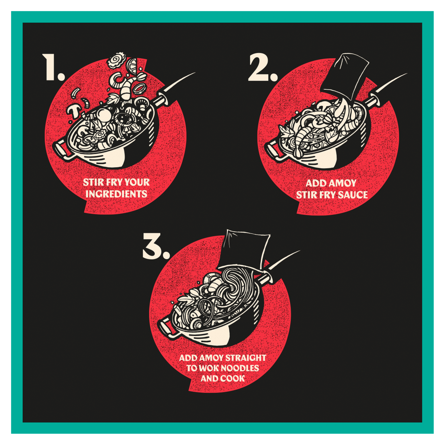 Amoy Straight to Wok Thread Fine Noodles 2 x 150g (300g) - UK Food & Drink - 5010928391505