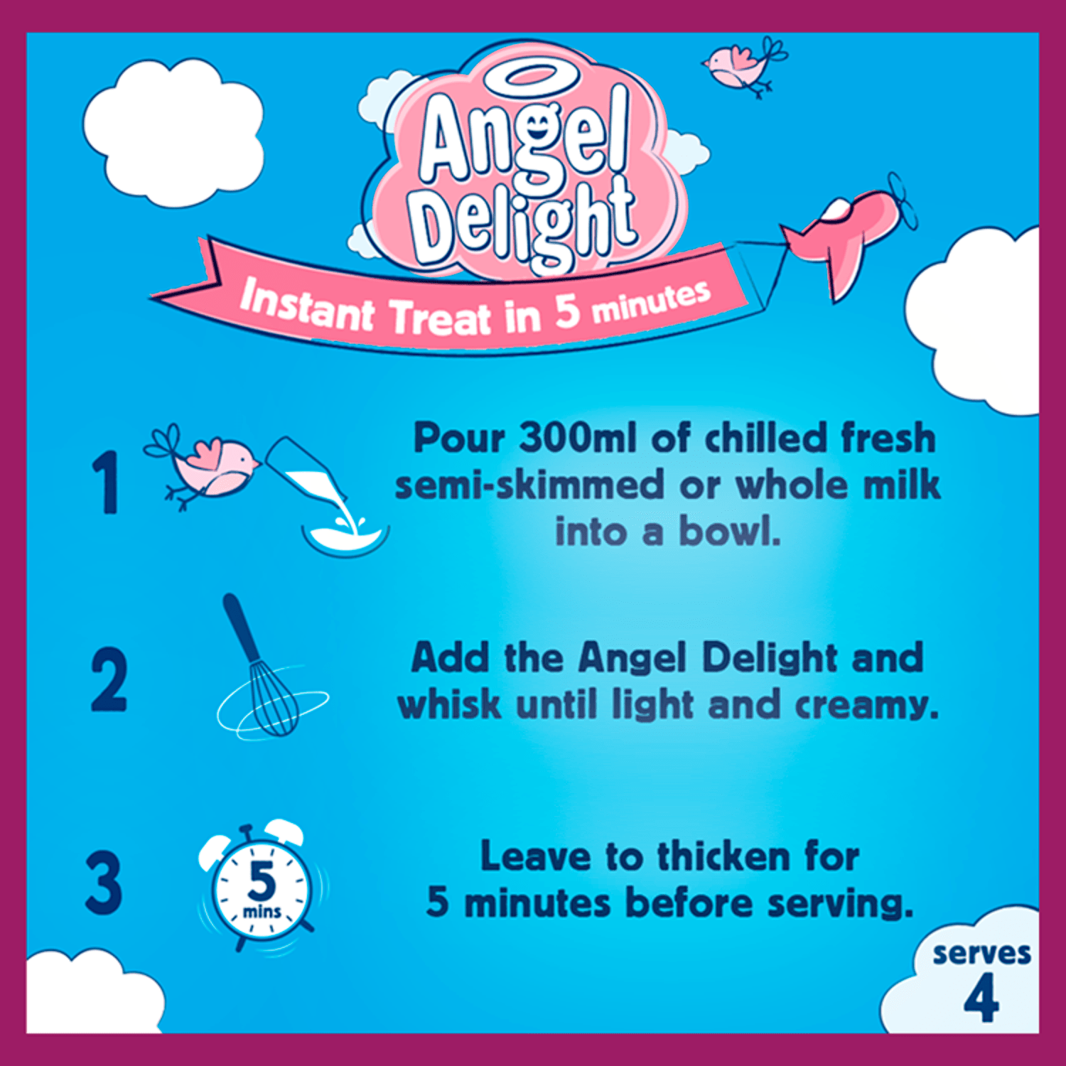 Angel Delight Strawberry Flavour 59g - UK Food & Drink - 5000354770005