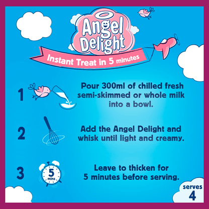 Angel Delight Strawberry Flavour 59g - UK Food & Drink - 5000354770005