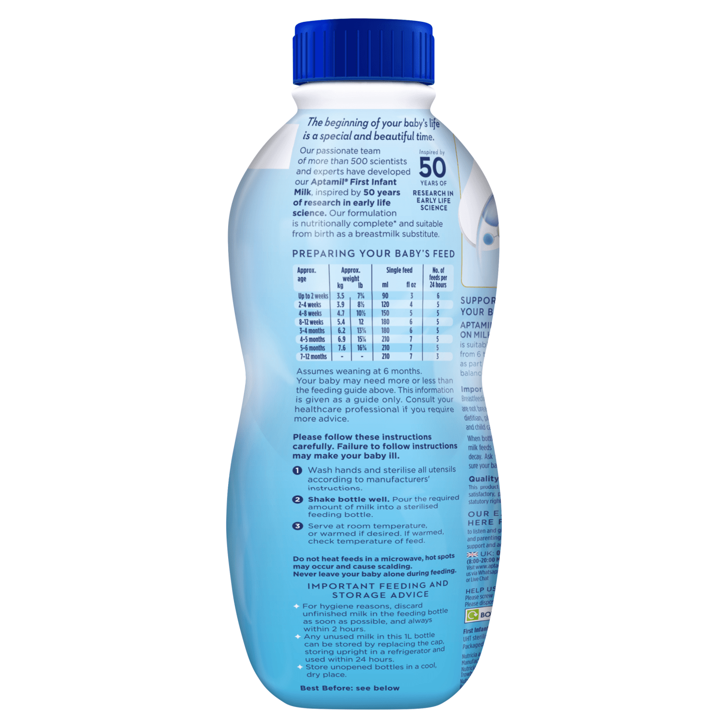Aptamil 1 First Infant Milk from Birth 1 Litre - UK Food & Drink - 5051594002692