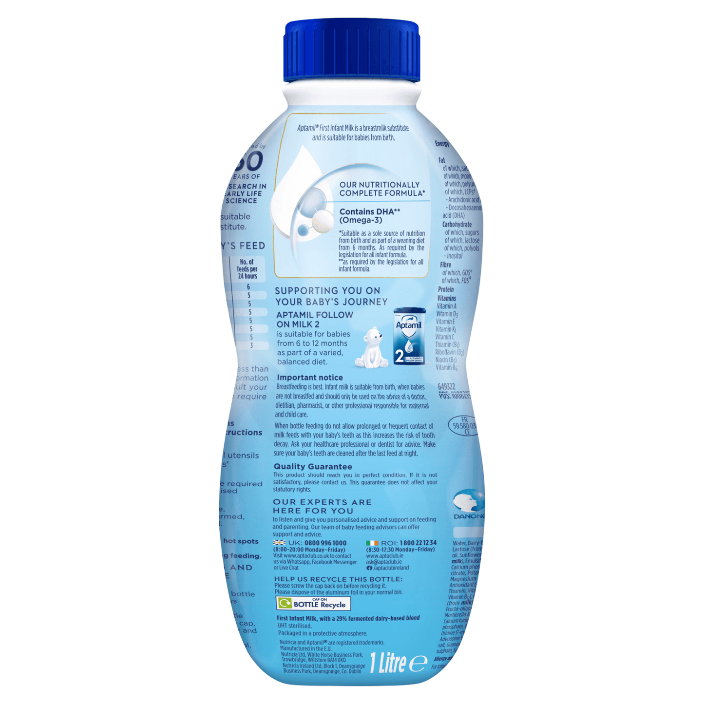 Aptamil 1 First Infant Milk from Birth 1 Litre - UK Food & Drink - 5051594002692