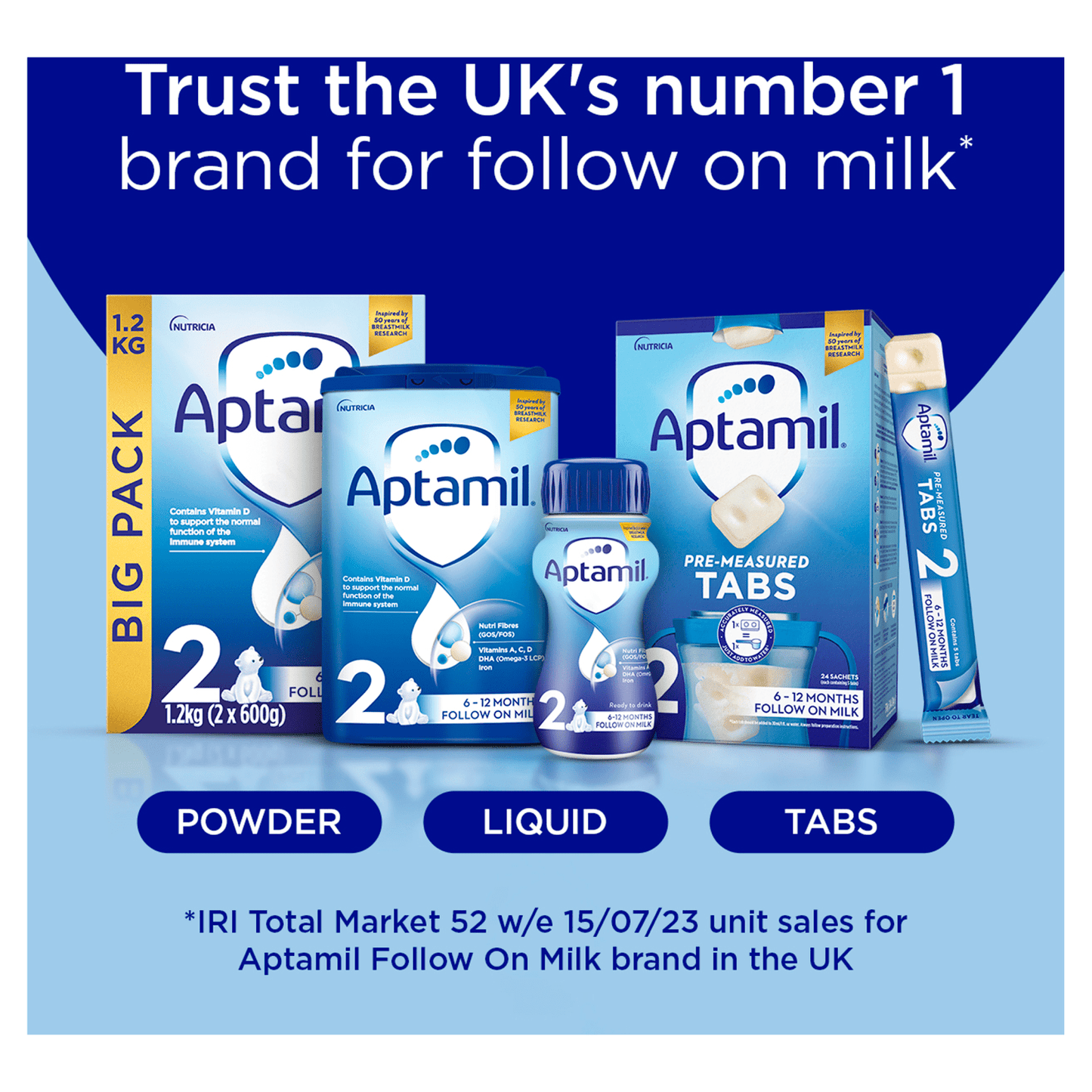 Aptamil 2 Follow On Milk 6 - 12 Months 4 x 200ml (800ml) - UK Food & Drink - 8716900569722