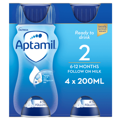 Aptamil 2 Follow On Milk 6 - 12 Months 4 x 200ml (800ml) - UK Food & Drink - 8716900569722