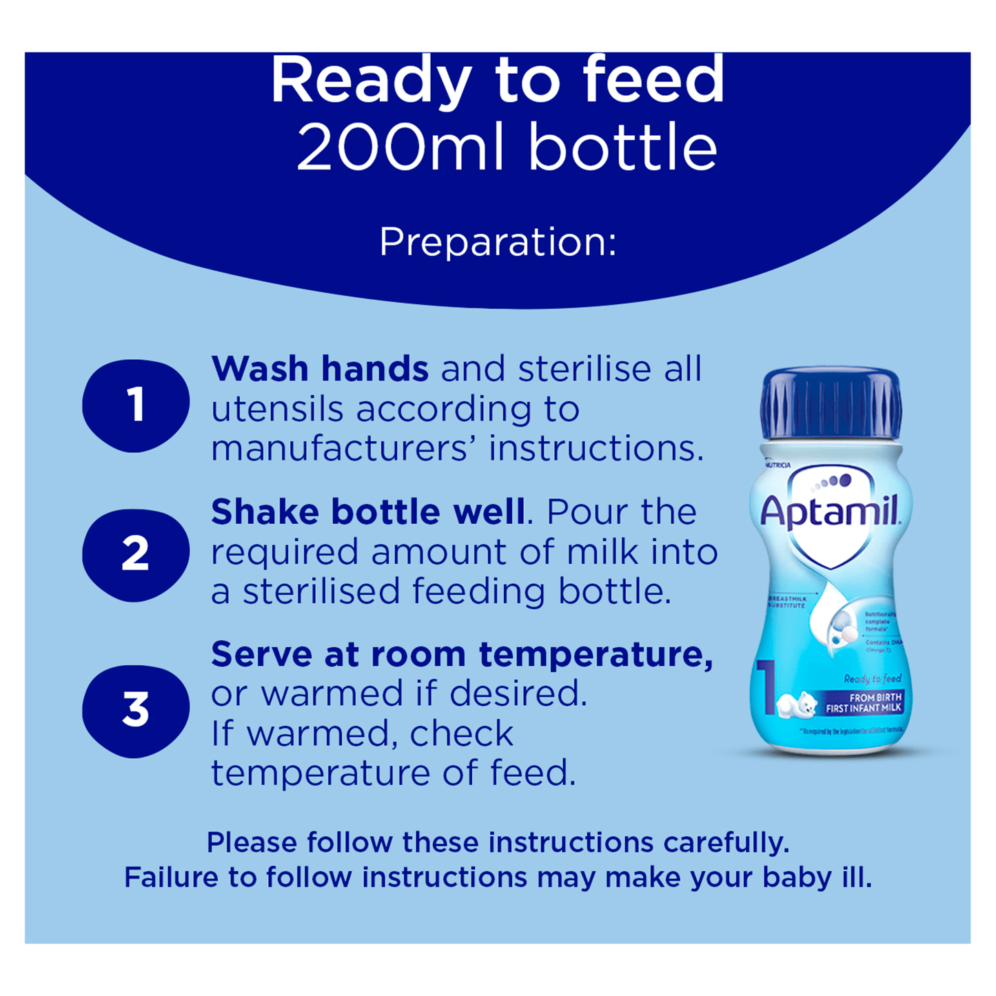 Aptamil Breastmilk Substitute 1 from Birth First Infant Milk 200ml - UK Food & Drink - 8716900559129