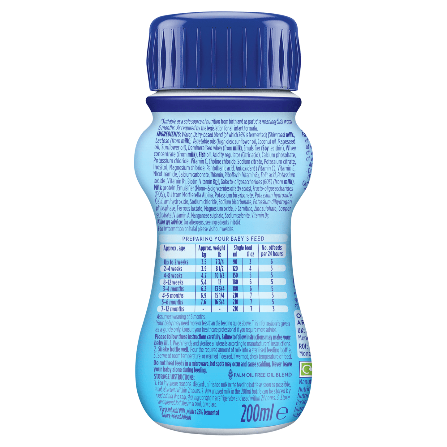 Aptamil Breastmilk Substitute 1 from Birth First Infant Milk 200ml - UK Food & Drink - 8716900559129