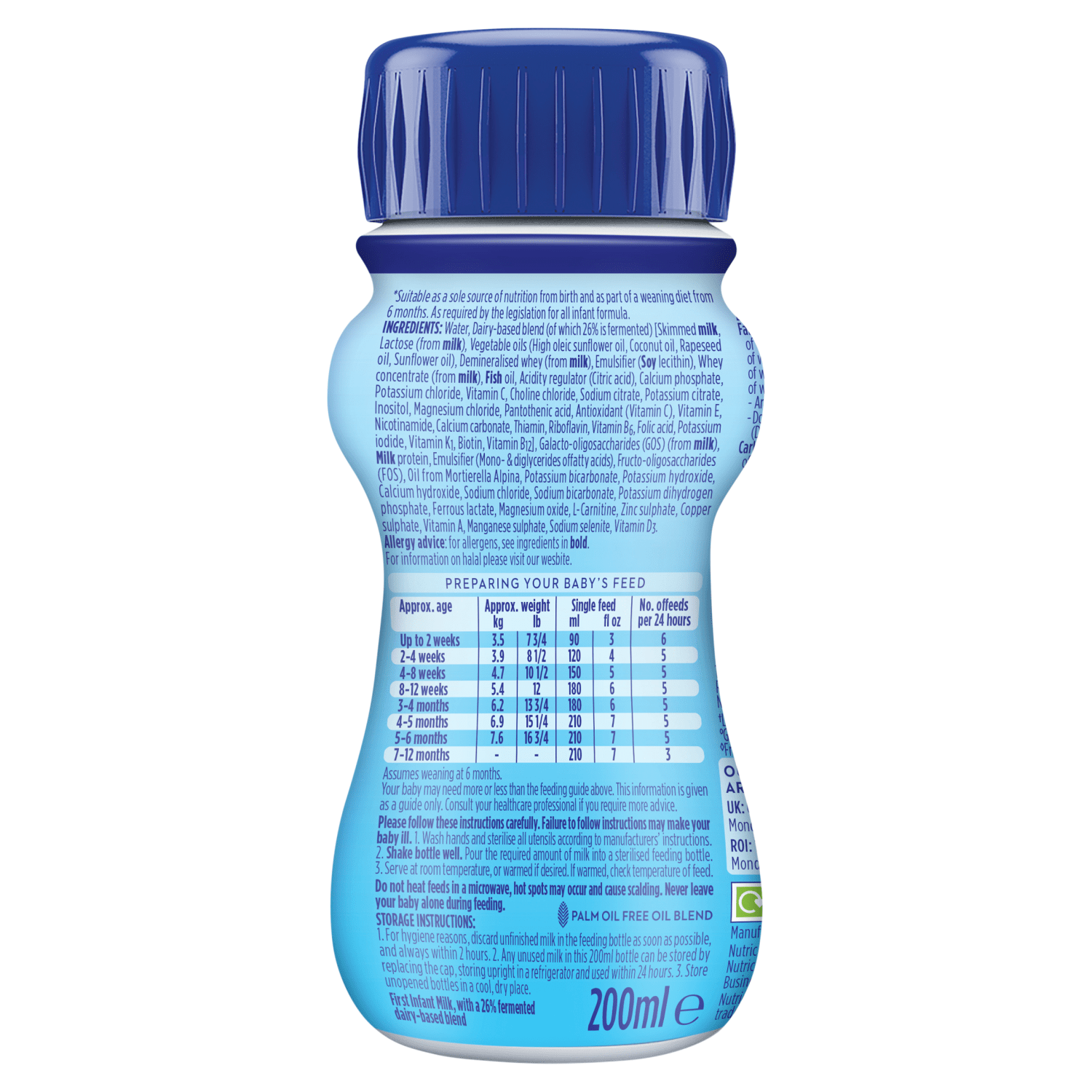 Aptamil Breastmilk Substitute 1 from Birth First Infant Milk 200ml - UK Food & Drink - 8716900559129