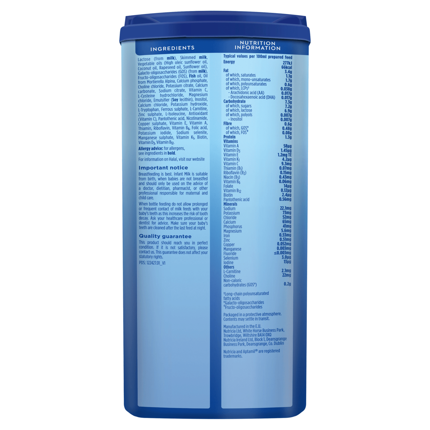 Aptamil Hungry Infant Milk from Birth - 6 Months 800g - UK Food & Drink - 5051594006836