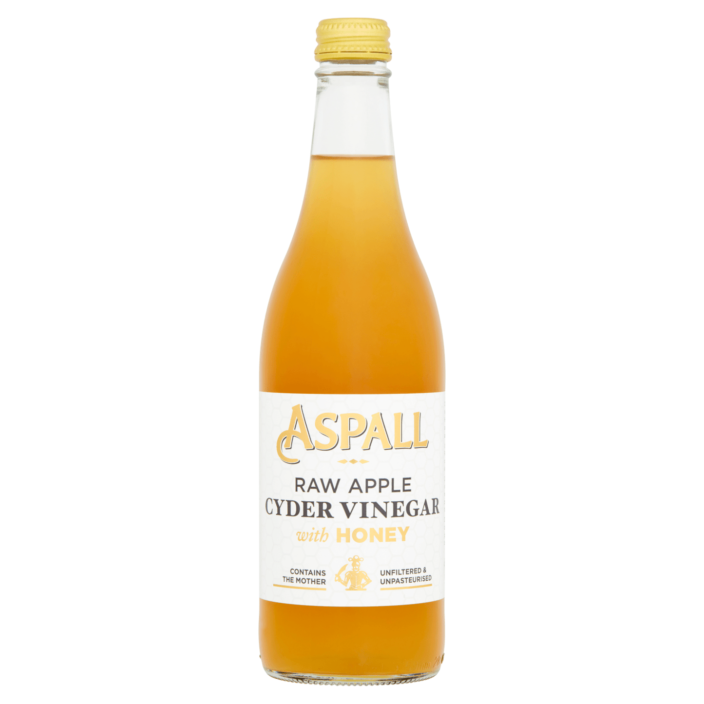 Aspall Raw Apple Cyder Vinegar with Honey 500ml - UK Food & Drink - 5012845205583
