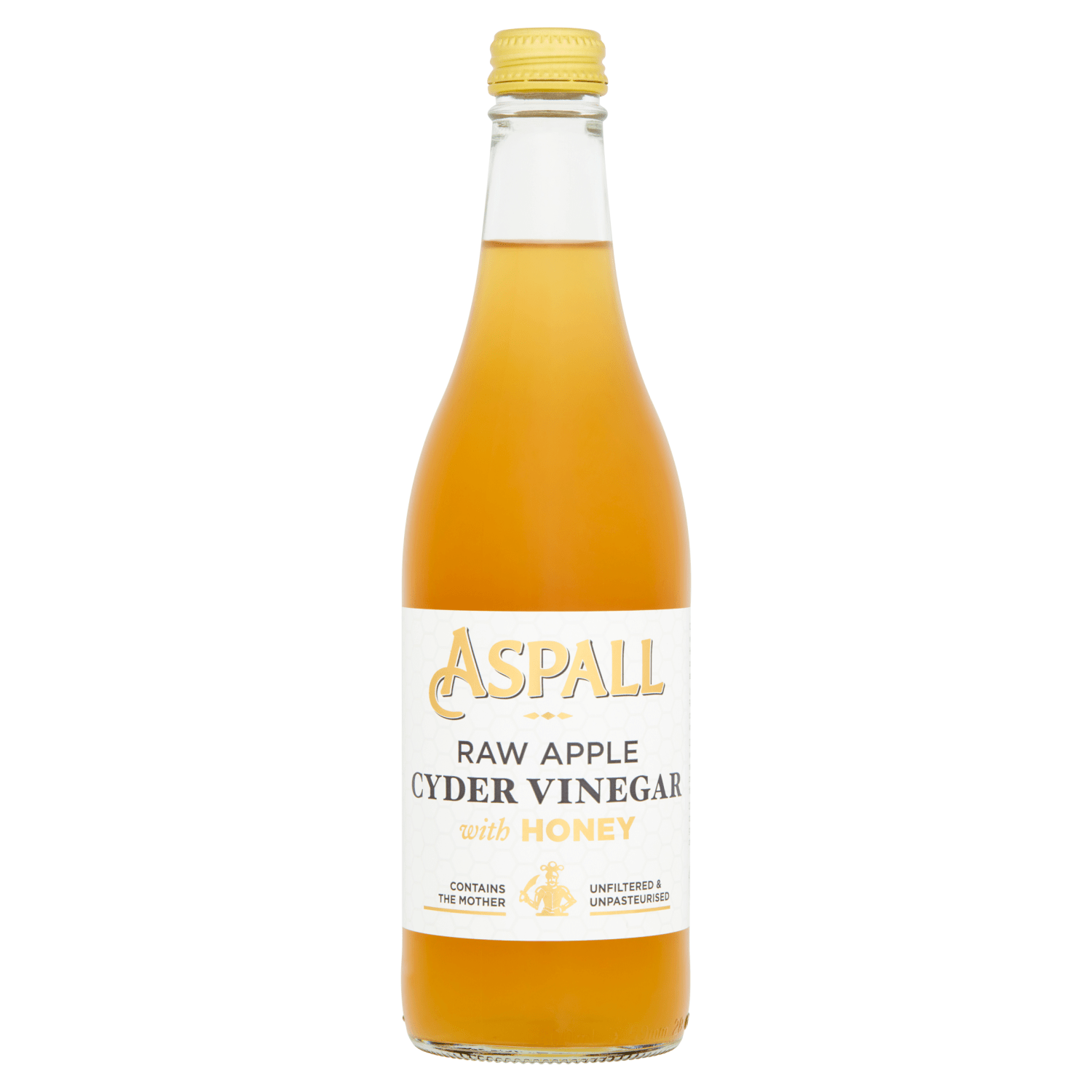 Aspall Raw Apple Cyder Vinegar with Honey 500ml - UK Food & Drink - 5012845205583