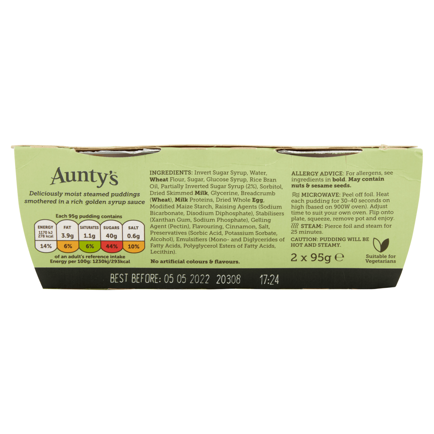 Aunty's Delicious Golden Syrup Steamed Puds 2 x 95g - UK Food & Drink - 9417986933795