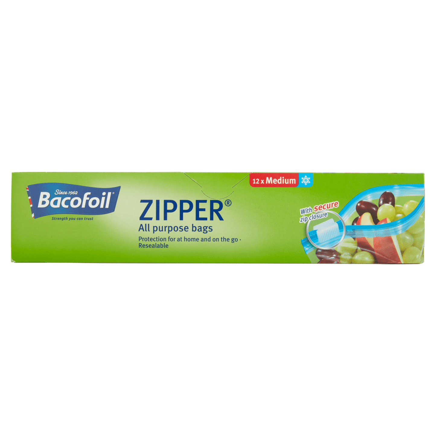 Bacofoil Zipper All Purpose Bags 12x Medium - UK Food & Drink - 5023139861118