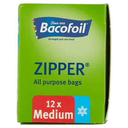 Bacofoil Zipper All Purpose Bags 12x Medium - UK Food & Drink - 5023139861118