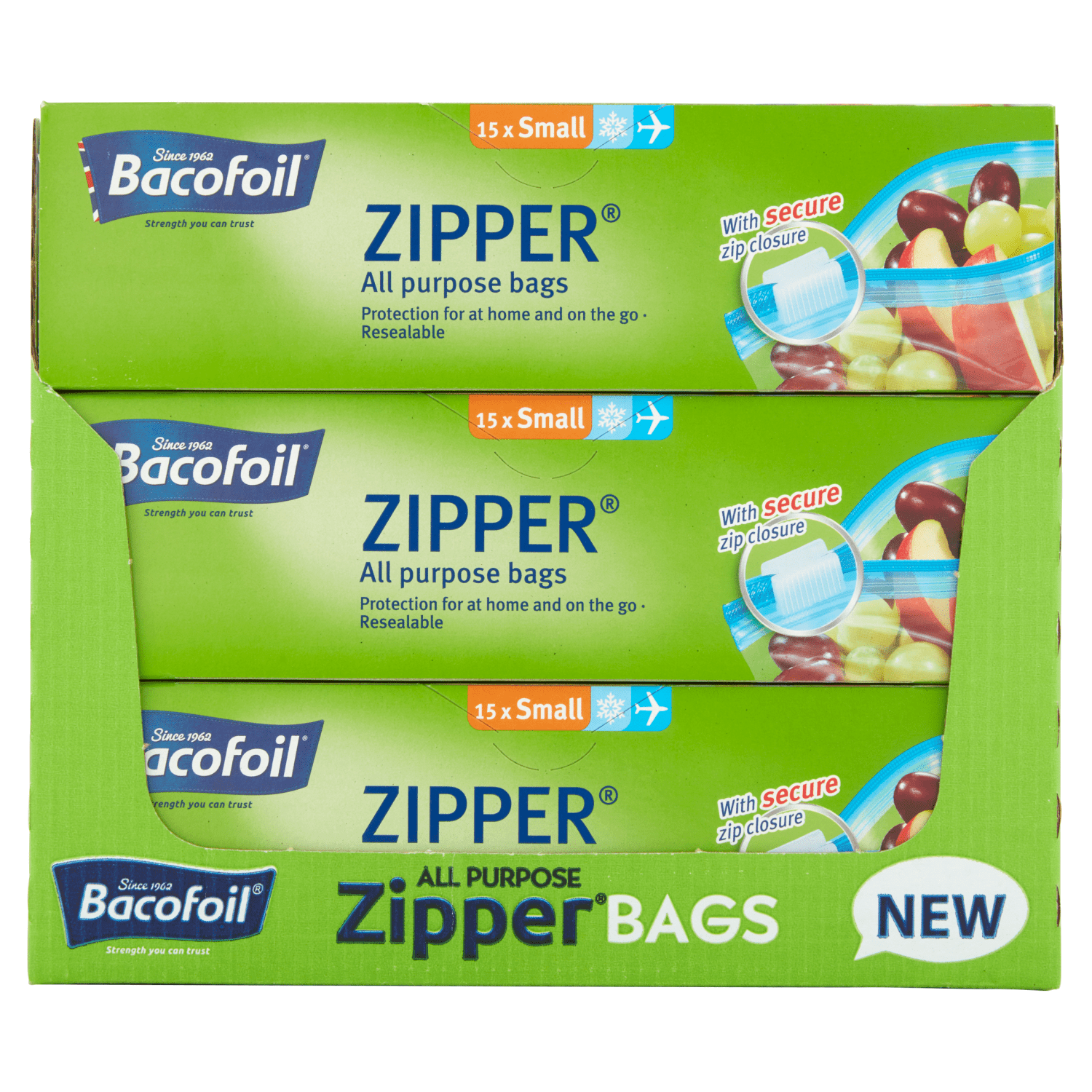 Bacofoil Zipper All Purpose Bags 15x Small - UK Food & Drink - 5023139861019