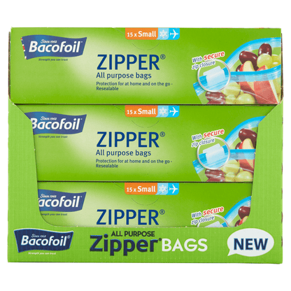 Bacofoil Zipper All Purpose Bags 15x Small - UK Food & Drink - 5023139861019
