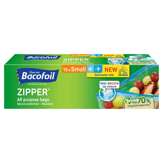 Bacofoil Zipper All Purpose Bags 15x Small - UK Food & Drink - 5023139861019