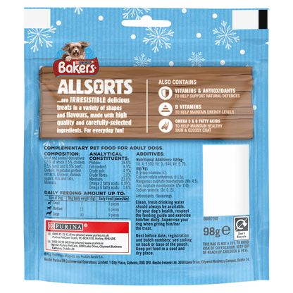 Bakers Allsorts Dog Treats with Chicken, Beef & Lamb 98g - UK Food & Drink - 7613034753854