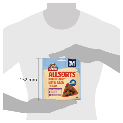 Bakers Allsorts Dog Treats with Chicken, Beef & Lamb 98g - UK Food & Drink - 7613034753854