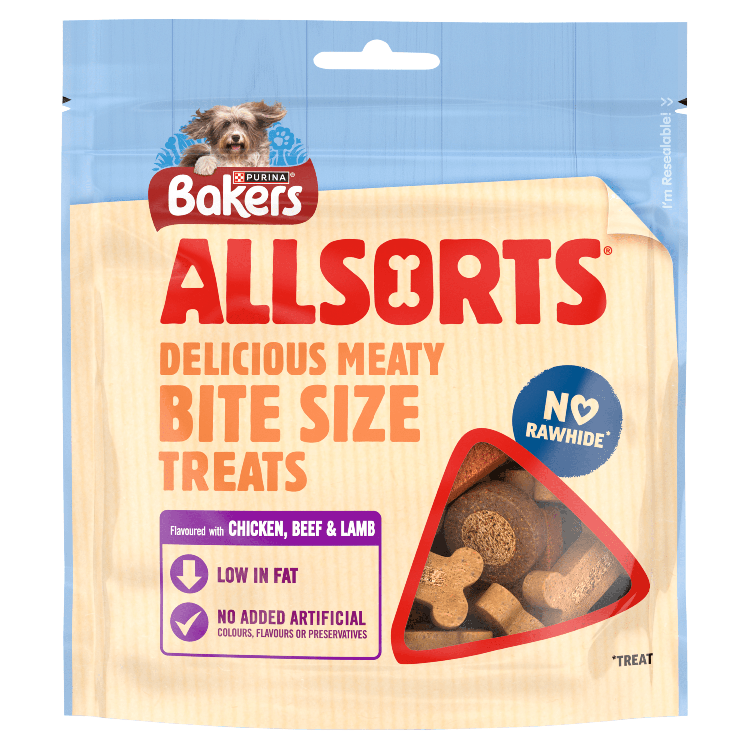 Bakers Allsorts Dog Treats with Chicken, Beef & Lamb 98g - UK Food & Drink - 7613034753854