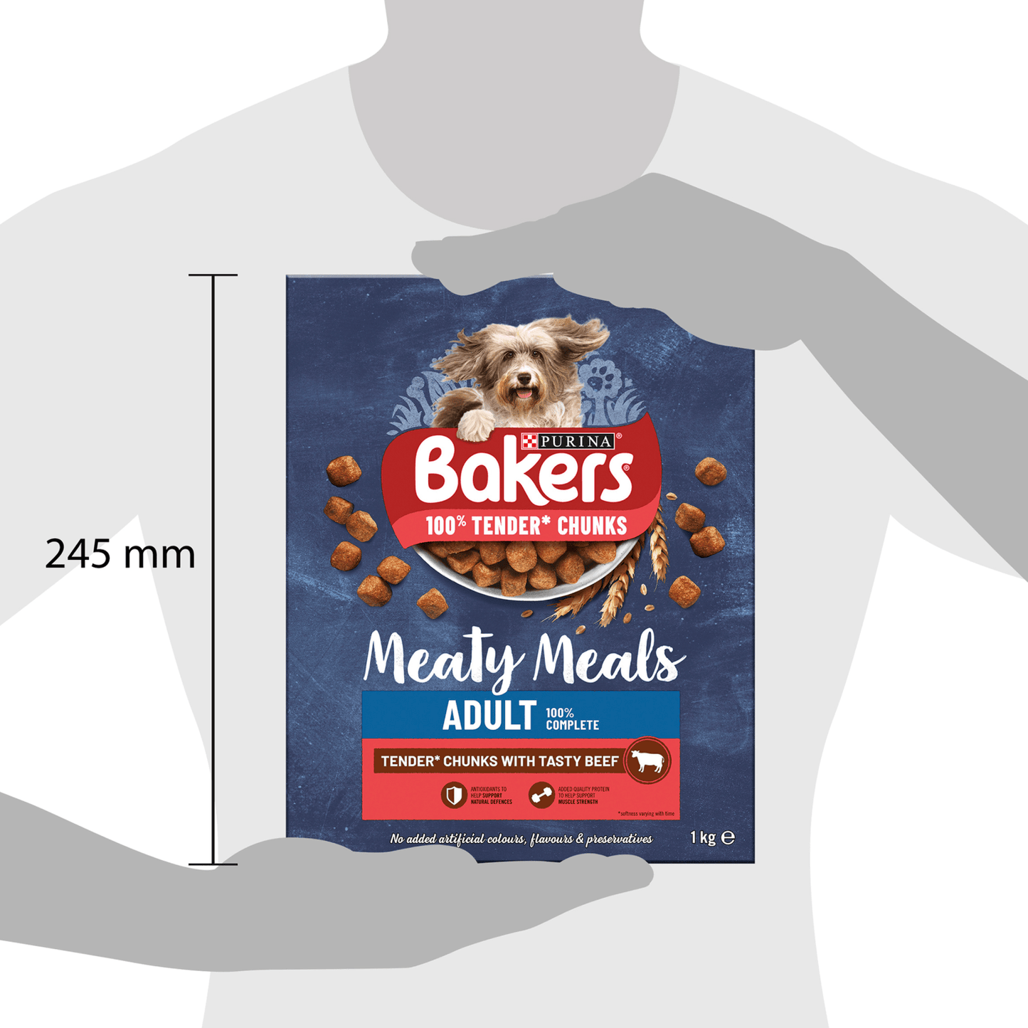 Bakers Meaty Meals Adult Dog Food with Beef 1kg - UK Food & Drink - 7613033401107