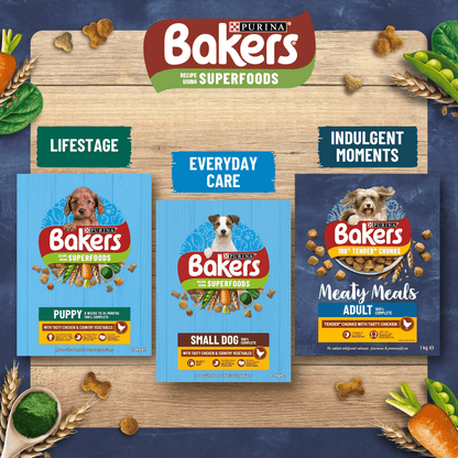 Bakers Meaty Meals Adult Dog Food with Chicken 1kg - UK Food & Drink - 7613033401121