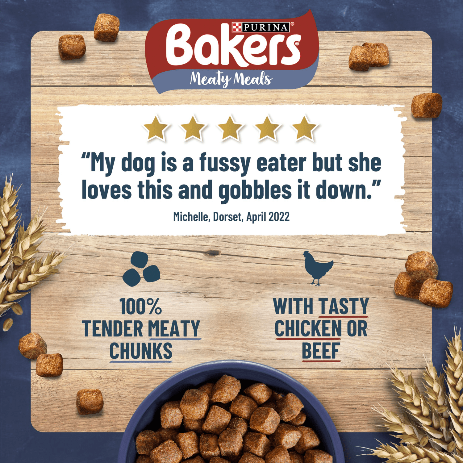 Bakers Meaty Meals Adult Dog Food with Chicken 1kg - UK Food & Drink - 7613033401121