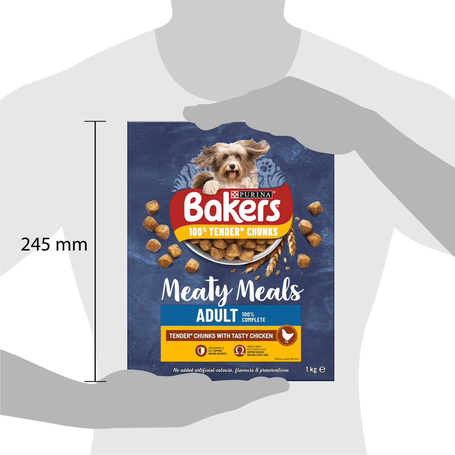 Bakers Meaty Meals Adult Dog Food with Chicken 1kg - UK Food & Drink - 7613033401121