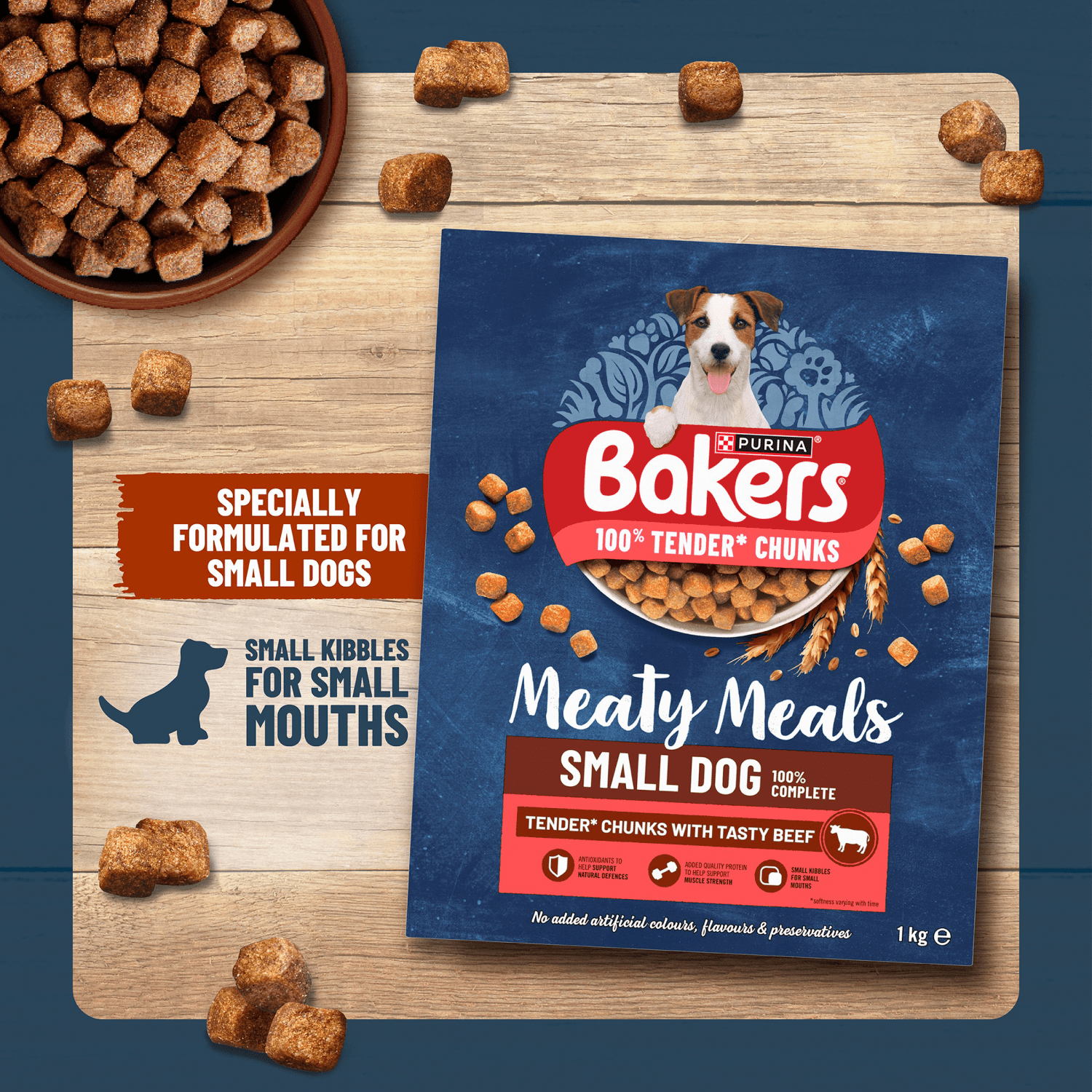 Bakers Meaty Meals Small Dog Food with Beef 1kg - UK Food & Drink - 7613033401091