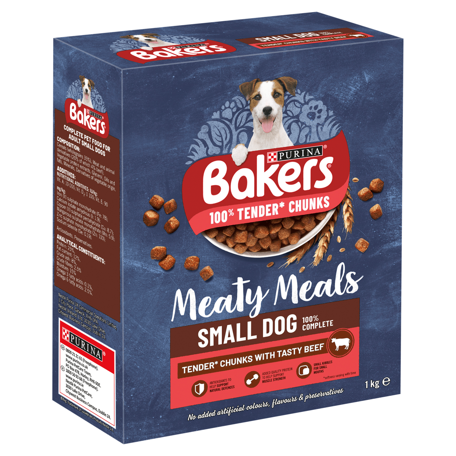 Bakers Meaty Meals Small Dog Food with Beef 1kg - UK Food & Drink - 7613033401091