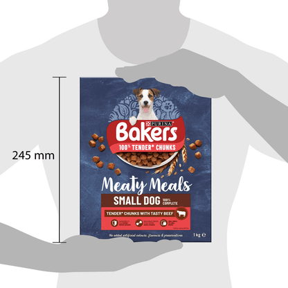 Bakers Meaty Meals Small Dog Food with Beef 1kg - UK Food & Drink - 7613033401091