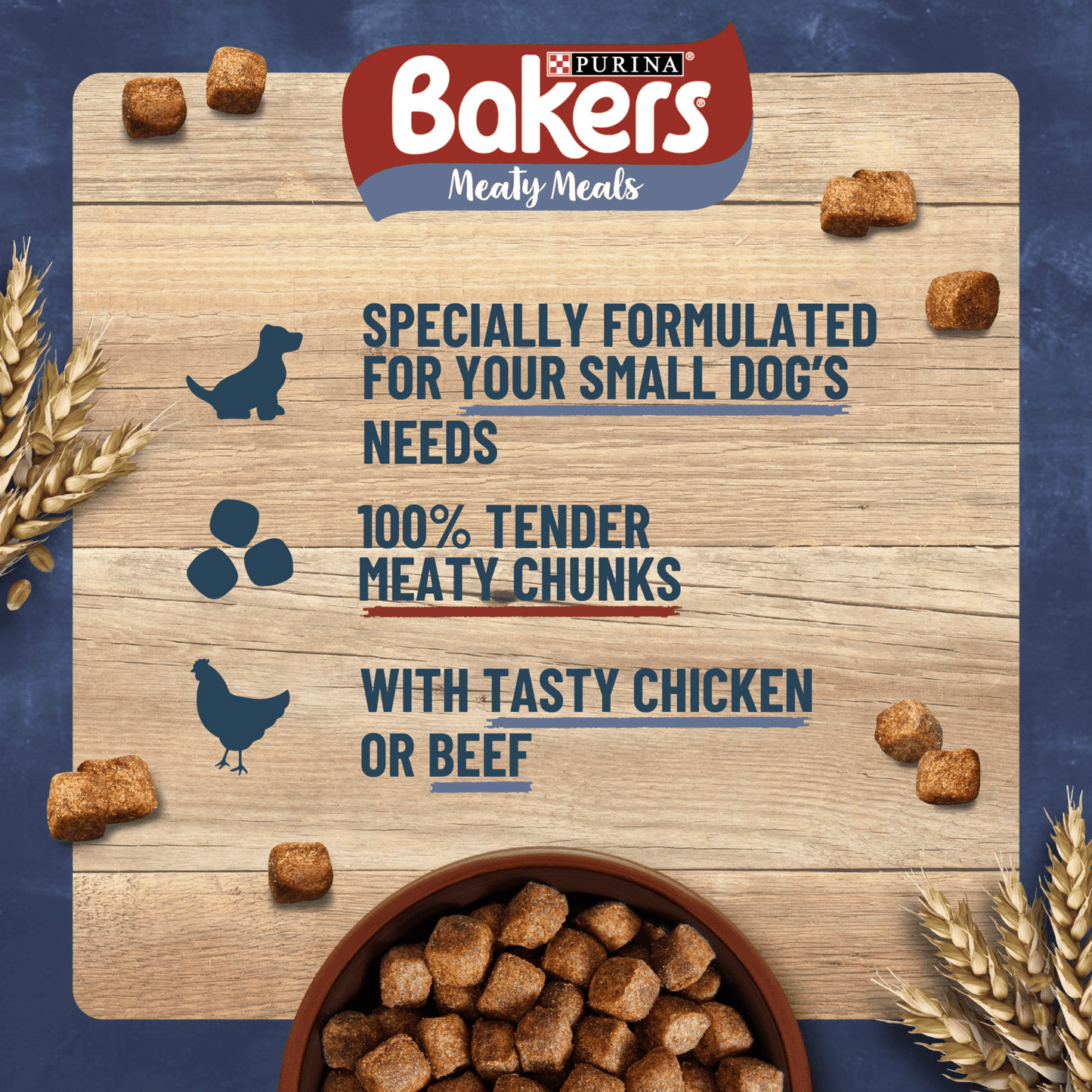 Bakers Meaty Meals Small Dog Food with Beef 1kg - UK Food & Drink - 7613033401091