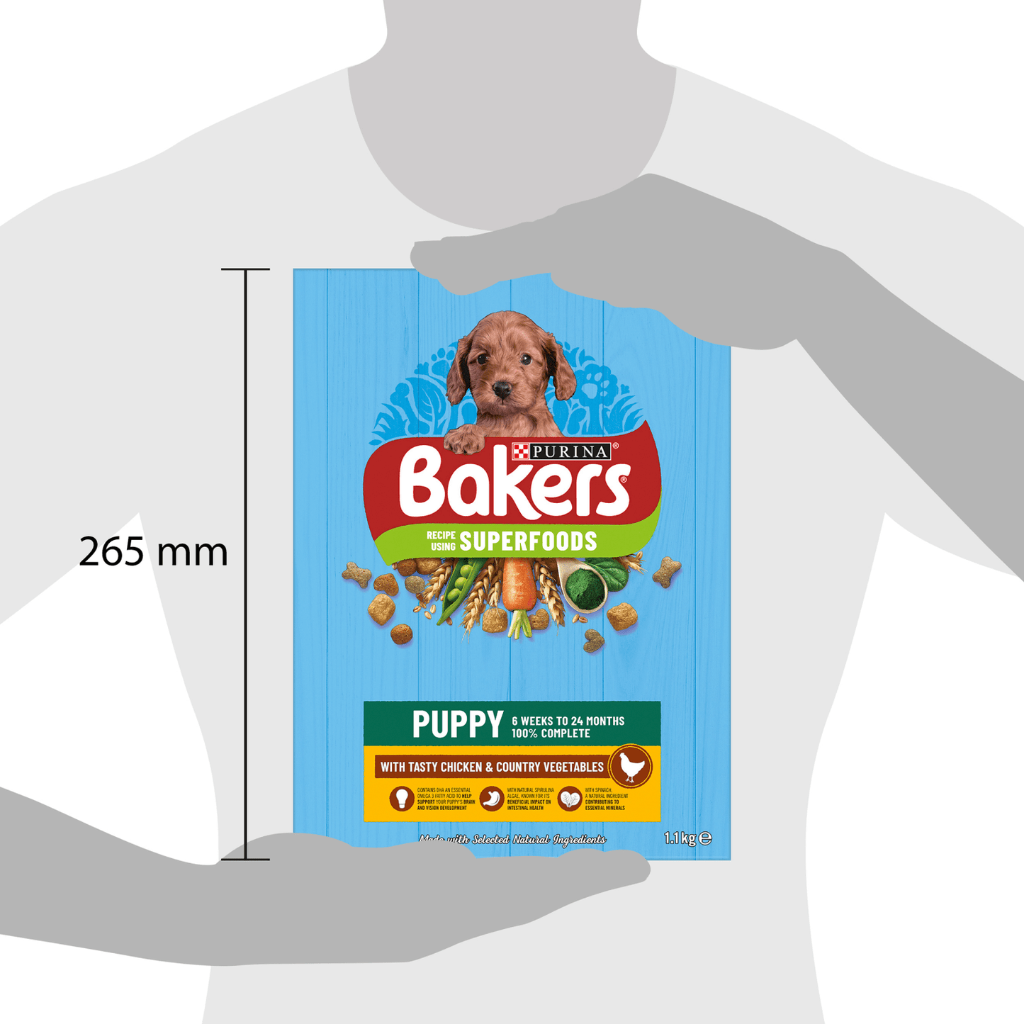 BAKERS Puppy Chicken with Vegetables Dry Dog Food 1.1kg - UK Food & Drink - 7613036288606