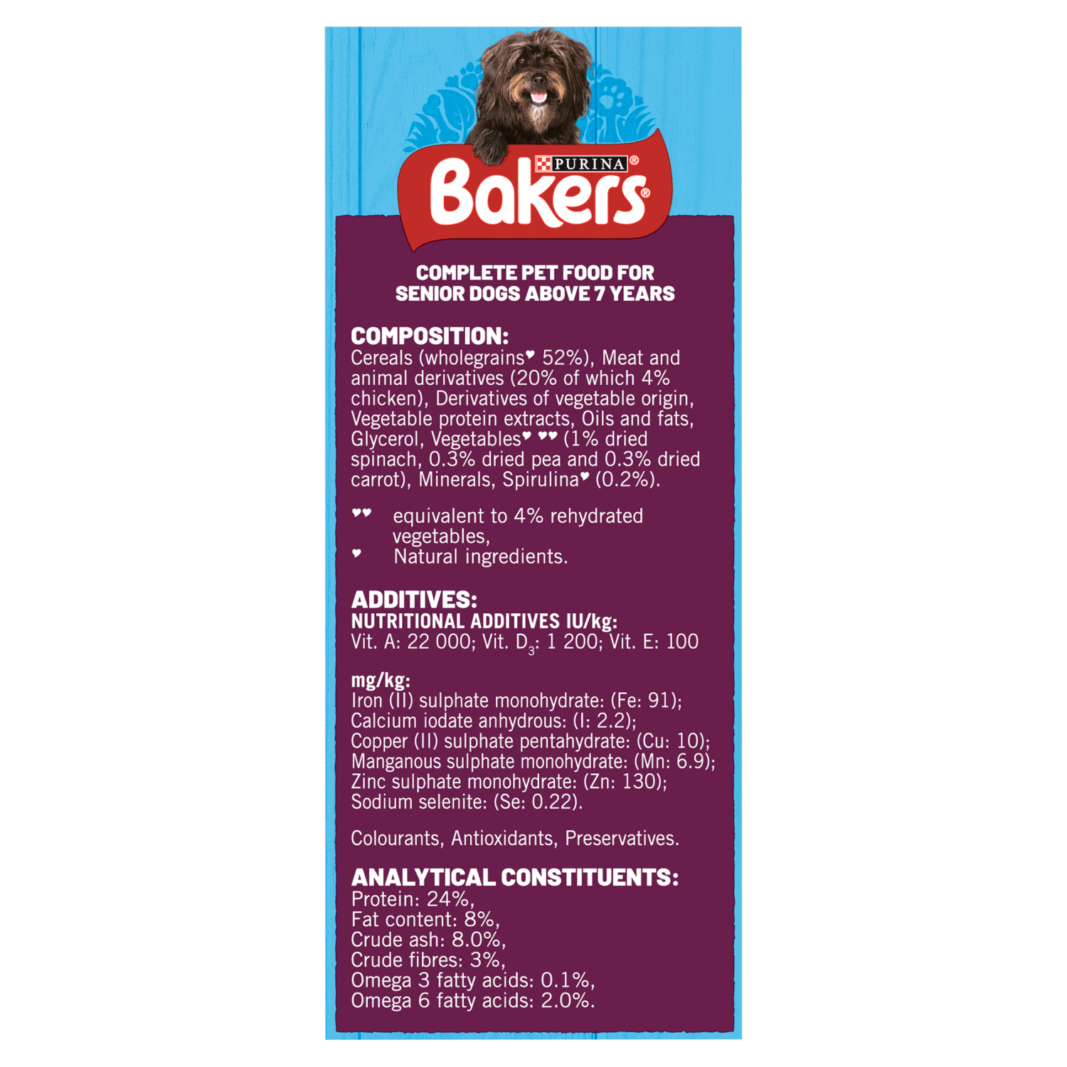 BAKERS Senior Chicken With Vegetables Dry Dog Food 1.1kg - UK Food & Drink - 7613036287715