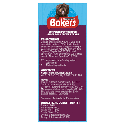 BAKERS Senior Chicken With Vegetables Dry Dog Food 1.1kg - UK Food & Drink - 7613036287715