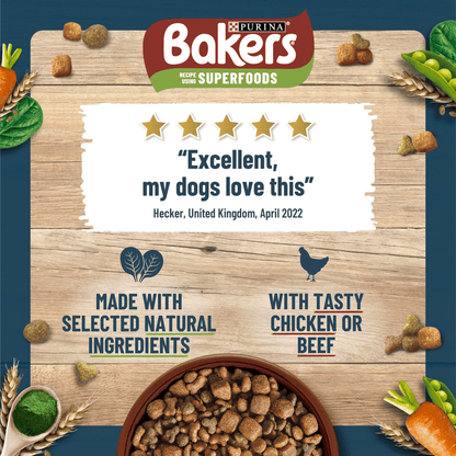Bakers Small Dog with Tasty Beef & Country Vegetables 1.1kg - UK Food & Drink - 7613036287708