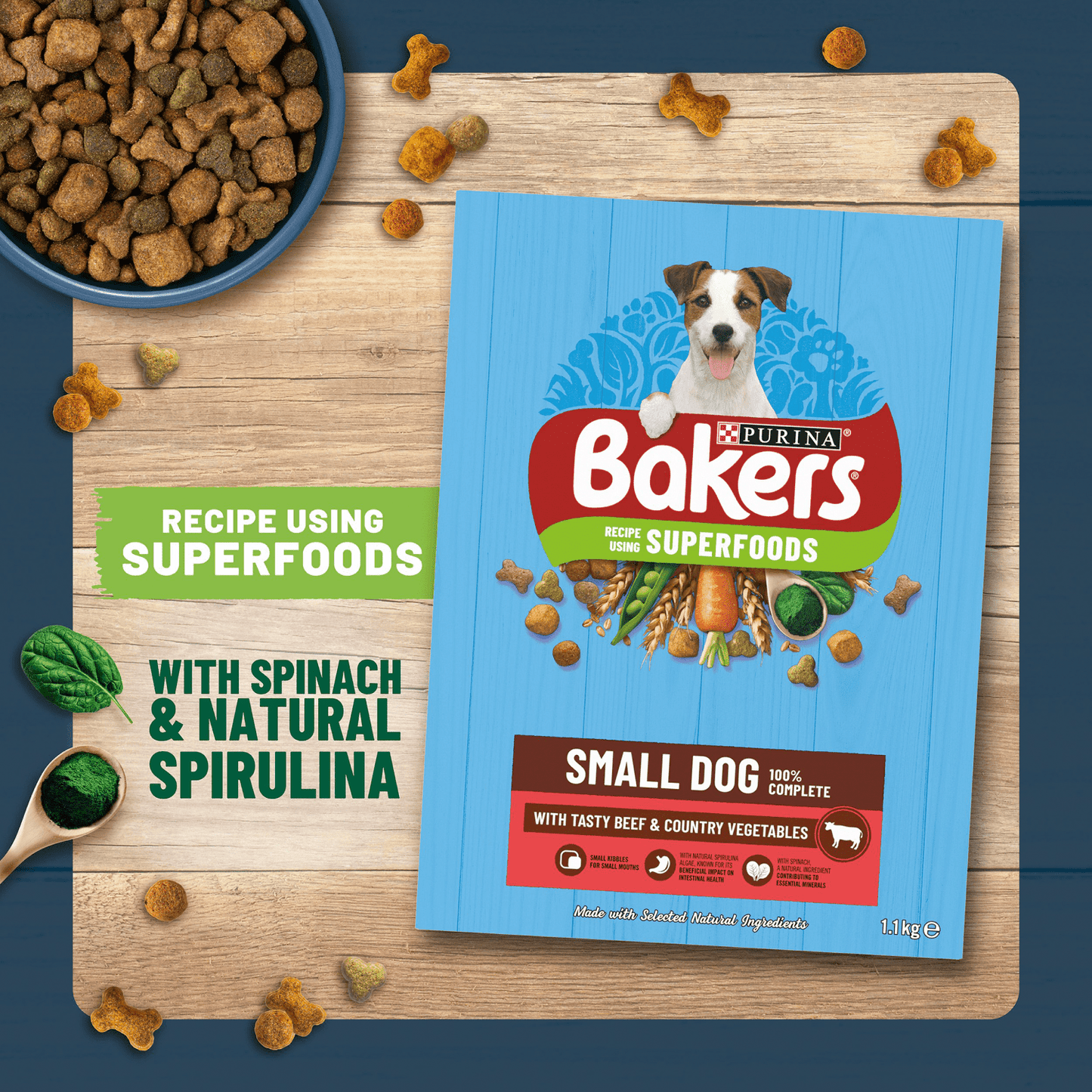 Bakers Small Dog with Tasty Beef & Country Vegetables 1.1kg - UK Food & Drink - 7613036287708
