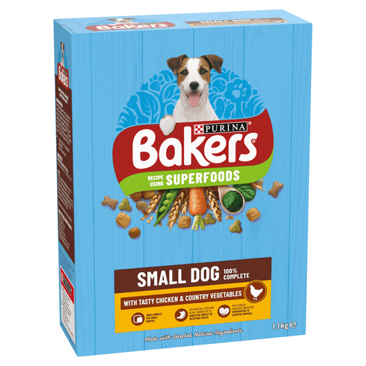 Bakers Small Dog with Tasty Chicken & Country Vegetables 1.1kg - UK Food & Drink - 7613036288477