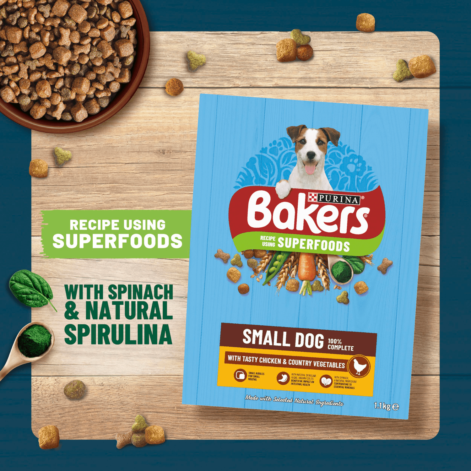 Bakers Small Dog with Tasty Chicken & Country Vegetables 1.1kg - UK Food & Drink - 7613036288477