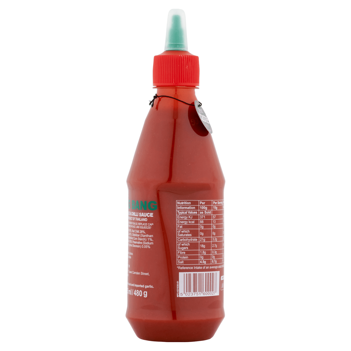 Bang Bang Original Sriracha Chilli Sauce 480g - UK Food & Drink - 5023751600027