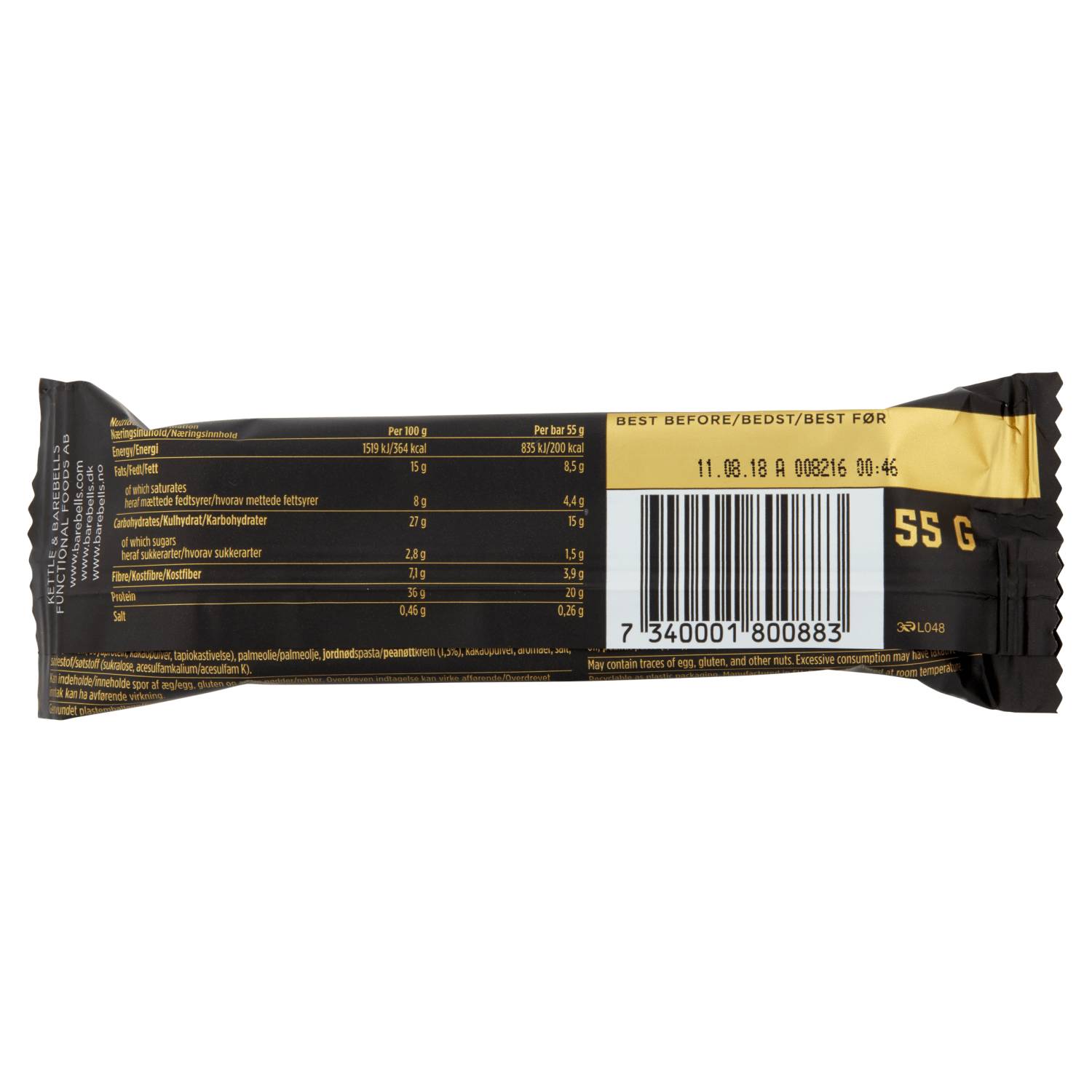 Barebells Protein Bar Salty Peanut 55g - UK Food & Drink - 7340001800883