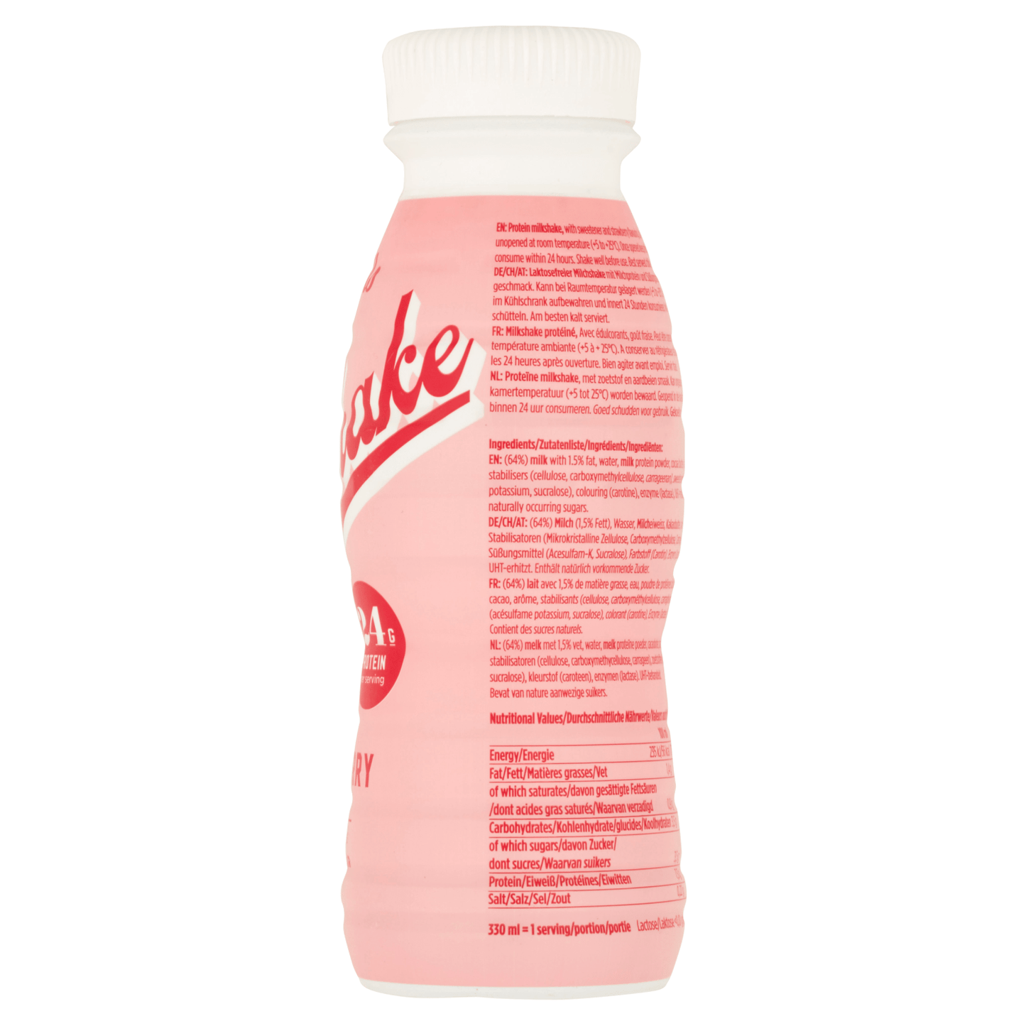 Barebells Protein Milkshake Strawberry 330ml - UK Food & Drink - 7340001800951