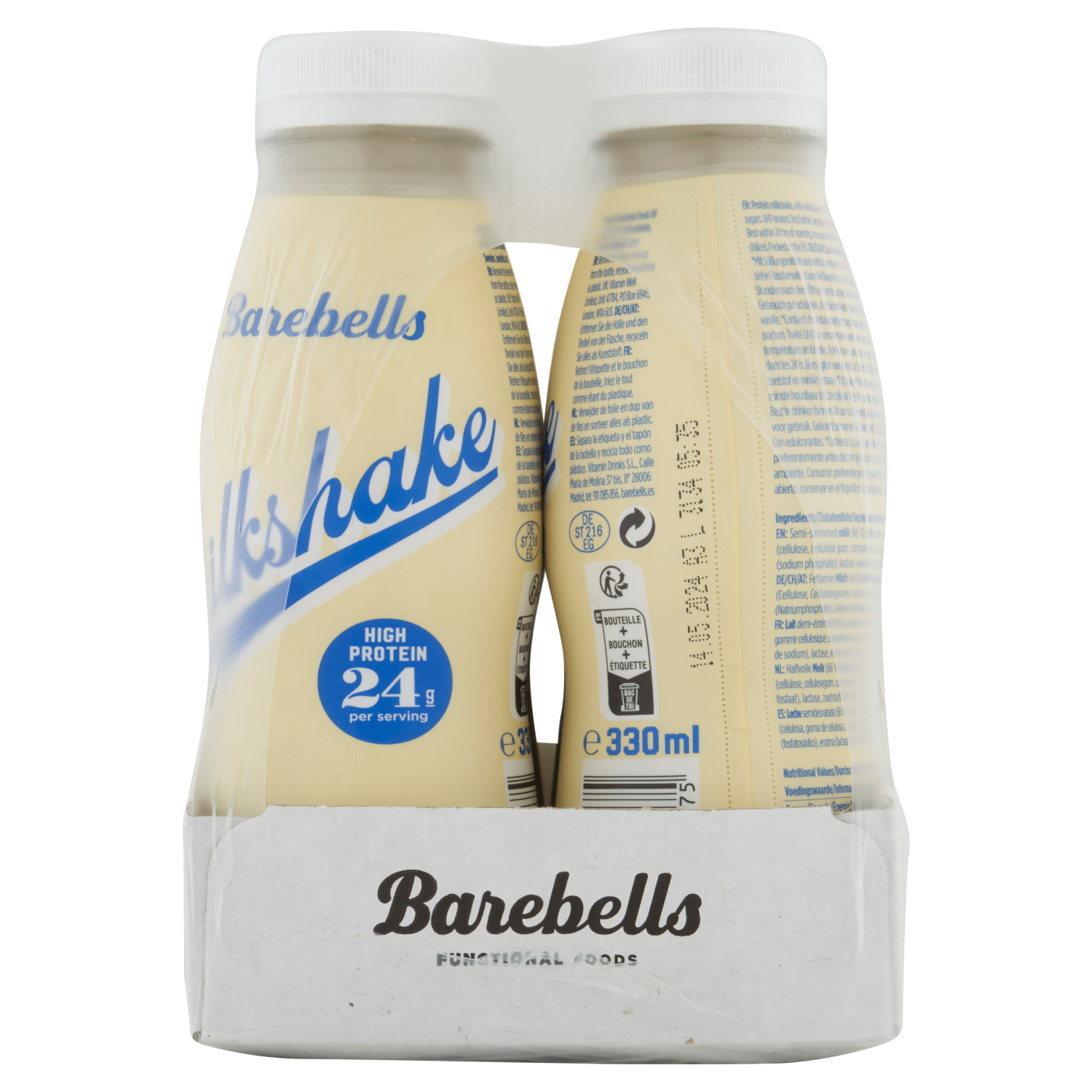 Barebells Protein Milkshake Vanilla Flavour 330ml - UK Food & Drink - 7340001800975