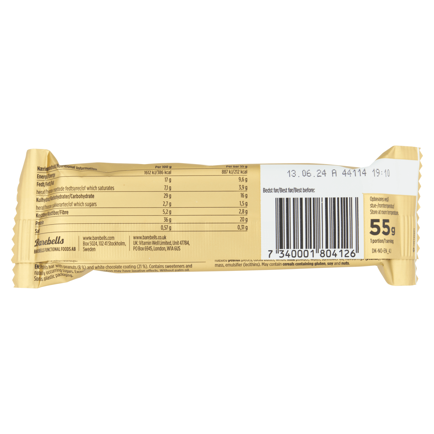 Barebells White Chocolate Salty Peanut - UK Food & Drink - 7340001804126
