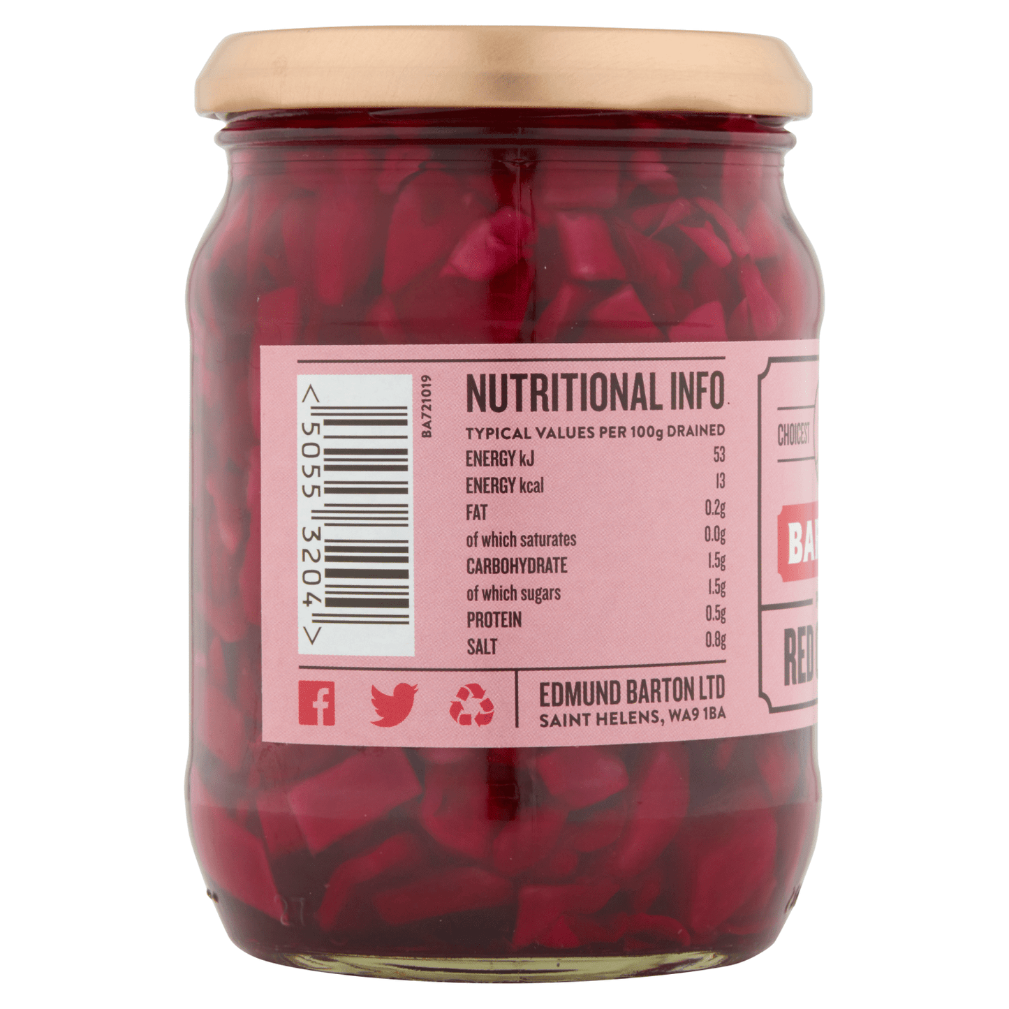 Bartons Pickled Red Cabbage 326g - UK Food & Drink - 50553204
