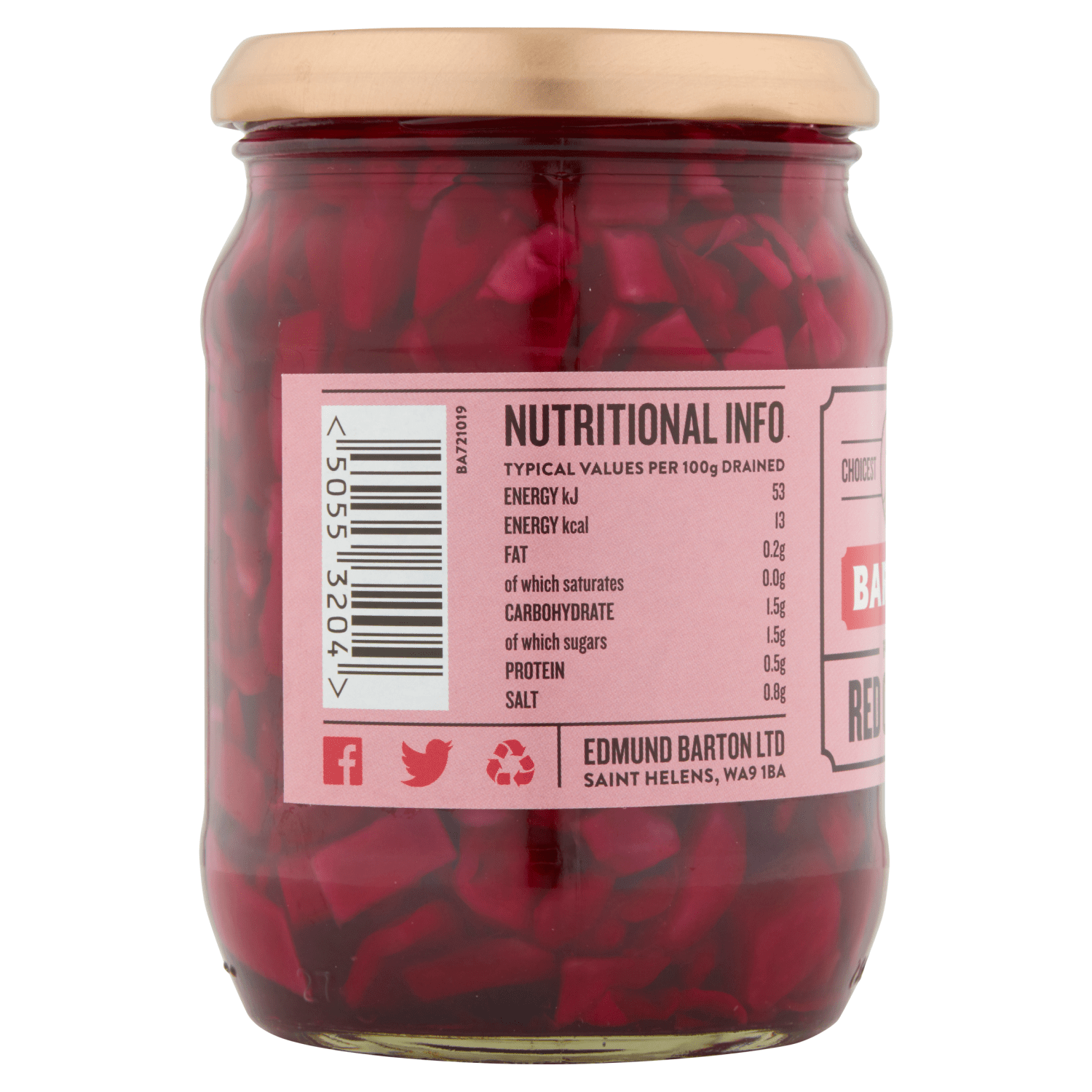 Bartons Pickled Red Cabbage 326g - UK Food & Drink - 50553204