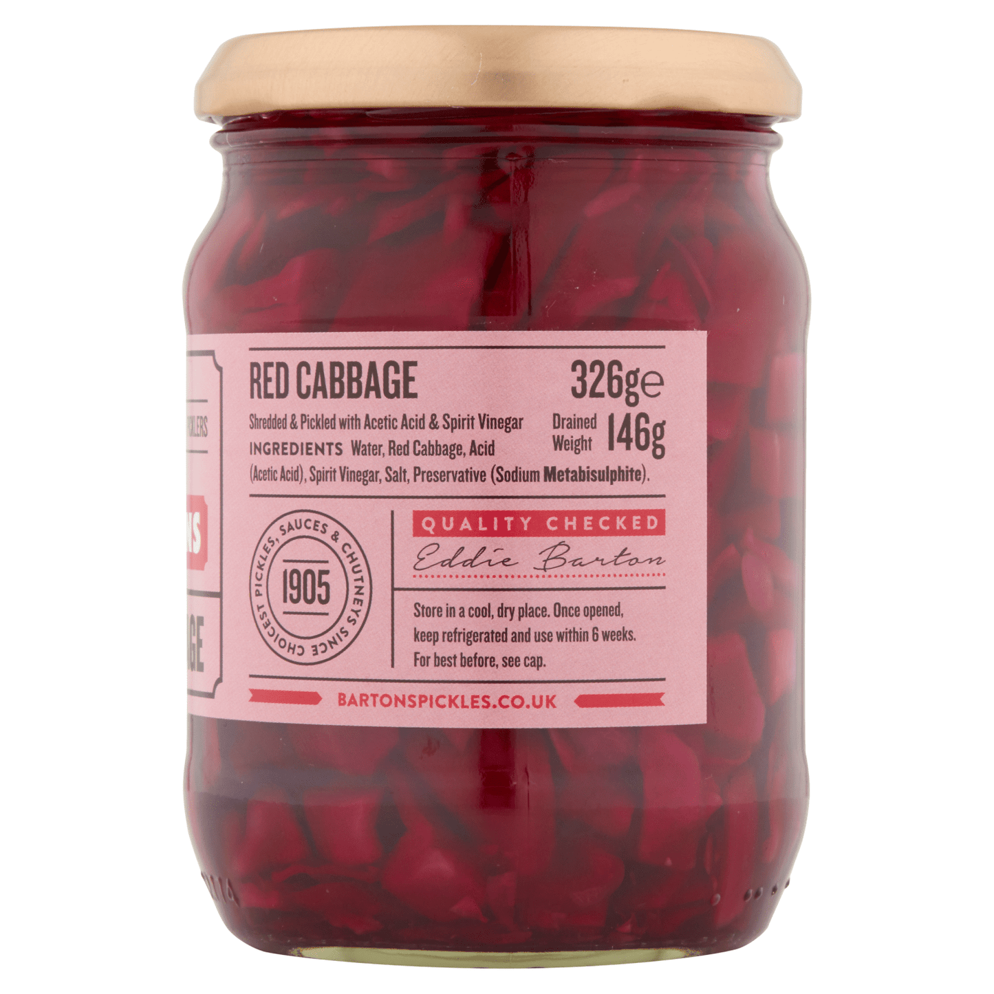 Bartons Pickled Red Cabbage 326g - UK Food & Drink - 50553204